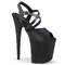 Босоножки Pleaser Flamingo-824. Каблук 8 дюймов, 4-дюймовый PF-застежка с открытым носком и перекрещивающимися ремешками на щиколотке. Цвет: чёрный.