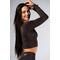 Топ Nebbia Seamless Long-Sleeve Top POWER Dark Brown 892