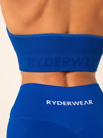Топ Ryderwear Lift Rib Seamless Halter Sports Bra - Cobalt Blue
