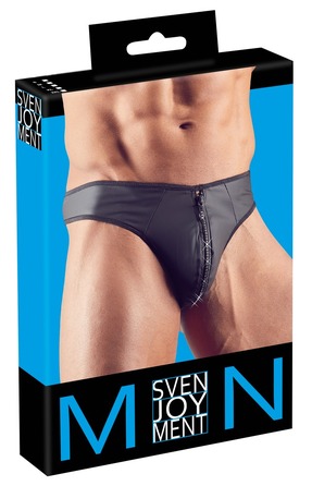 Мужские стринги со стразами по молнии Sven Joy Ment Men's String, черный, M