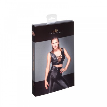 Топ-корсет з затяжками F155 Noir Handmade S