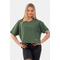 Футболка Organic Cotton Loose Fit 'The Minimalist” Crop Top 417 Dark Green