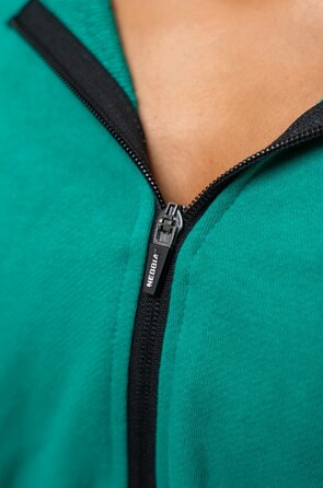 Худі Nebbia Cropped Zip-Up Hoodie Iconic Green 254
