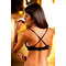 Бюстьє з принтом зебра Baci Lingerie Zebra та чорними деталями, розмір 36D