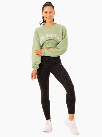 Кроп толстовка Emerge Super Crop Sweater - Jade Green