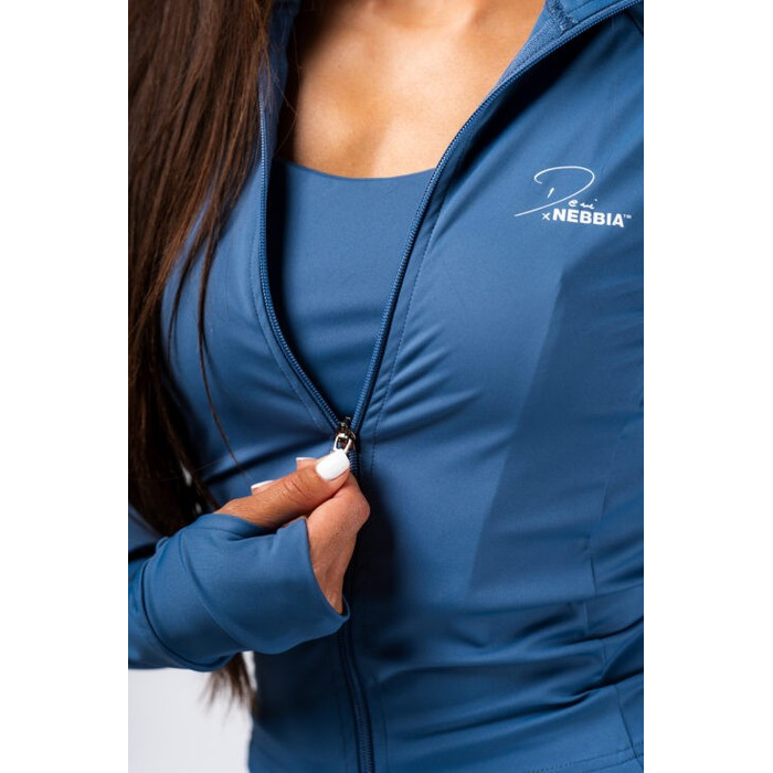 Олимпийка Deni x NEBBIA Fitness Zip Tracktop Blue 314