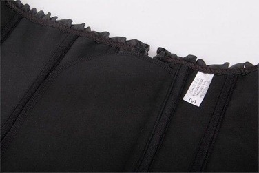 Корсет с цветочным принтом Star Night Corset Top с крючками и шнуровкой, черный, L (без коробки)