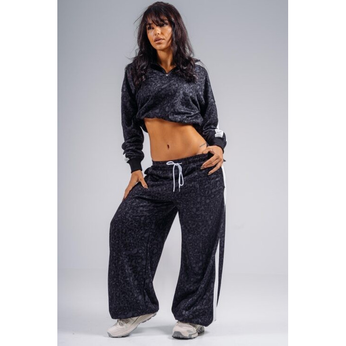 Кофта Nebbia Half-Zip Leopard Sweatshirt PRIMAL Black Leopard 866
