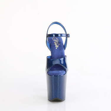 Босоножки Flamingo-809GP *Каблук 8 дюймов, ремешком на щиколотке 4 дюйма, темно-синие