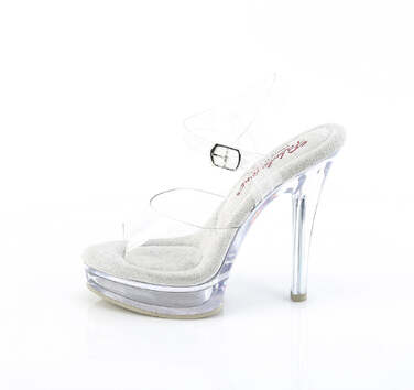 Босоножки Majesty-508, каблук 5 дюймов, ремешок на щиколотке 7/8 дюйма, прозрачный/прозрачный