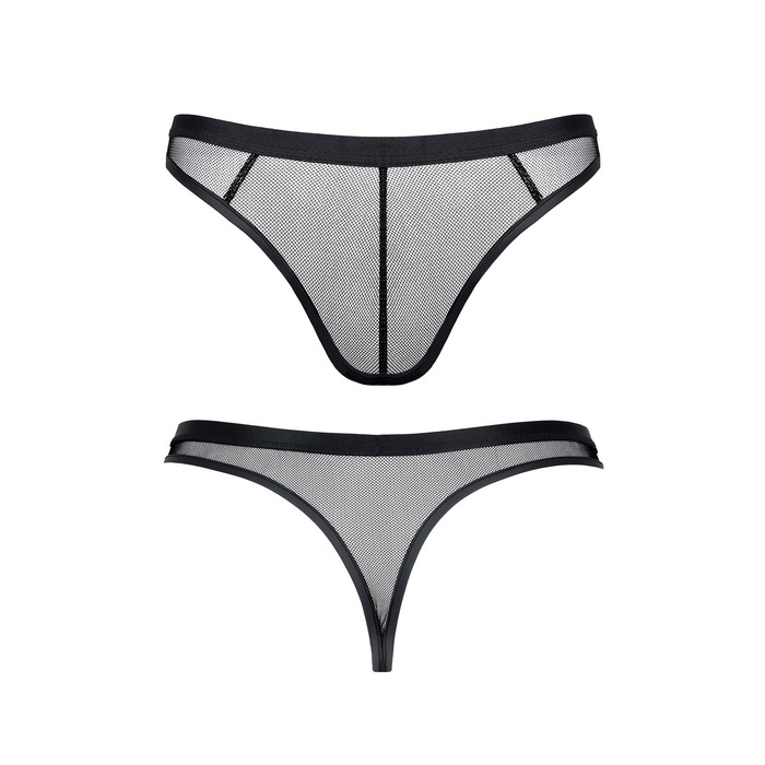 Мужские стринги из эластичной сеточки Regnes Fetish Planet черные, S