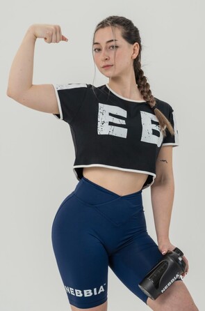 Топ Nebbia Oversized crop top GAME ON Black 610
