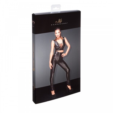 Брюки со шнуровкой сзади F148 Noir Handmade, черный, S