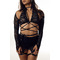 FRAME skirt Black mesh LACE_ чорна сітка мереживо