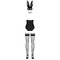 Костюм зайчика чорний Obsessive Bunny Costume L / XL