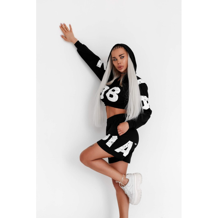 Худые Nebbia Training cropped hoodie Black 619