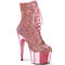 Ботильоны Pleaser Adore-1020CHRS *Каблук 7 дюймов, высота 2 3/4 дюйма, декорированная подошва PF RS, молния сбоку, нежно-розовый