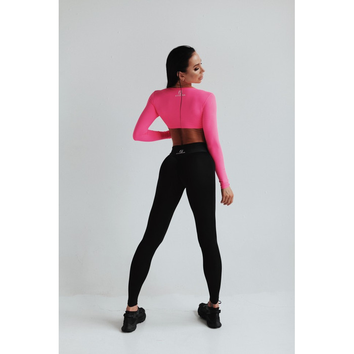 ТОП PINK TOP WITH LONG SLEEVE AND TIE