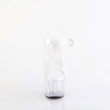 Босоножки Adore-708VL, каблук 7 дюймов, стелька из искусственной кожи PF толщиной 2 3/4 дюйма, ремешок на щиколотке, прозрачные