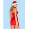 Комплект-плаття і шапка Санти Obsessive Kissmas chemise, червоний, XXL