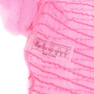 Рожевий прозоро-повітряний комплект нижньої білизни Star Night топ з довгими рукавами та трусики, M