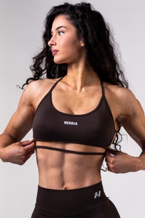 Топ Nebbia Open-Back Sports Bra POWER Dark Brown 890